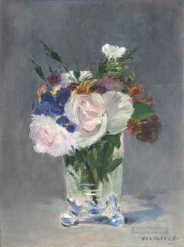  impresionismo Pintura Art%C3%ADstica - Flores en un jarrón de cristal 1882 flor Impresionismo Edouard Manet